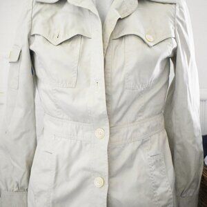 Utex woman's light wieght off white spring jacket 11/12 size